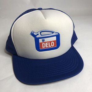 Vintage 90s Delo Mesh Trucker Hat Snapback Hat‎ Baseball Cap